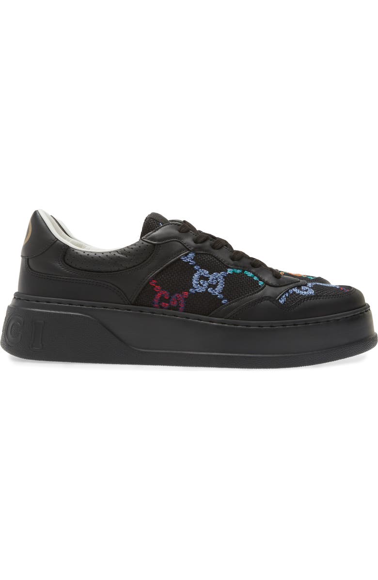 Gucci Chunky B Embroidered Sneaker, Alternate, color,