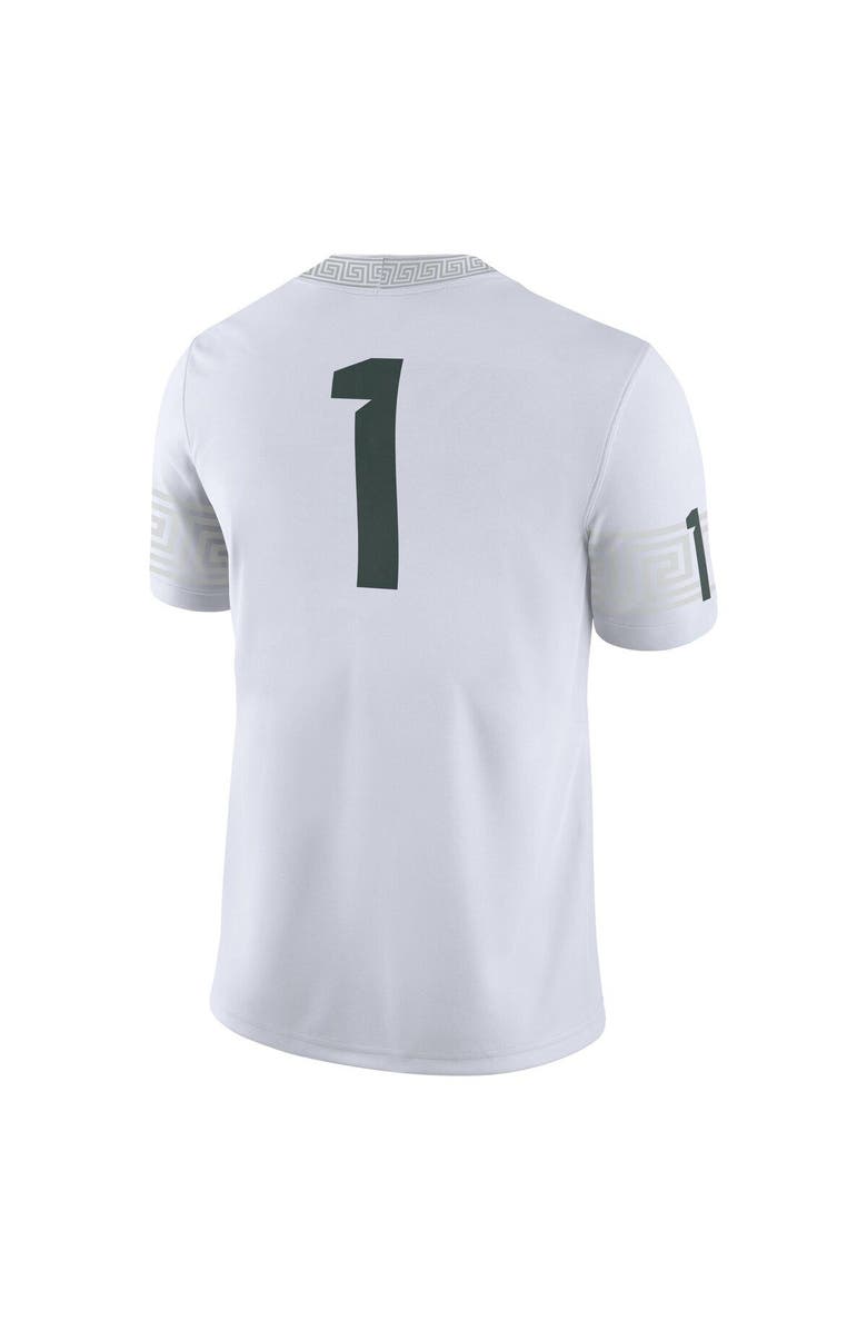 Nike Men's Nike #1 White Michigan State Spartans Football Game Jersey, Alternate, color, White