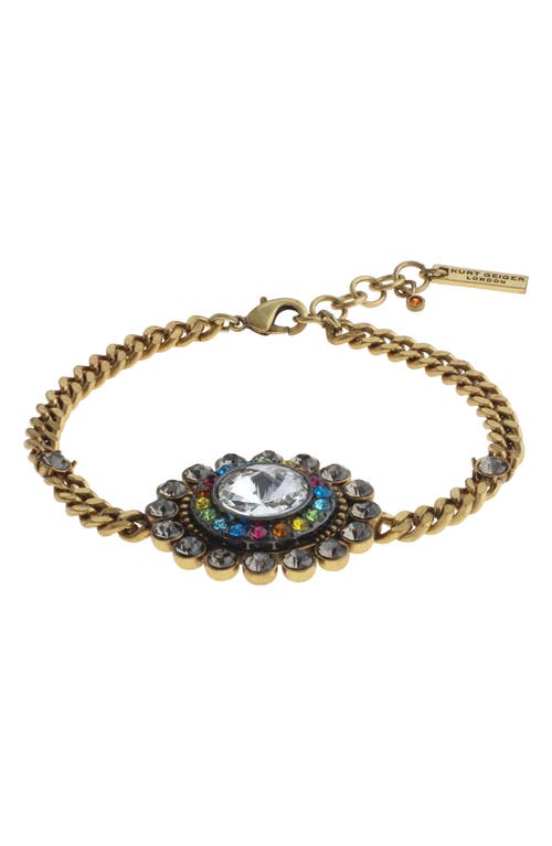 Kurt Geiger London Octavia Charm Chain Flex Bracelet In Gold