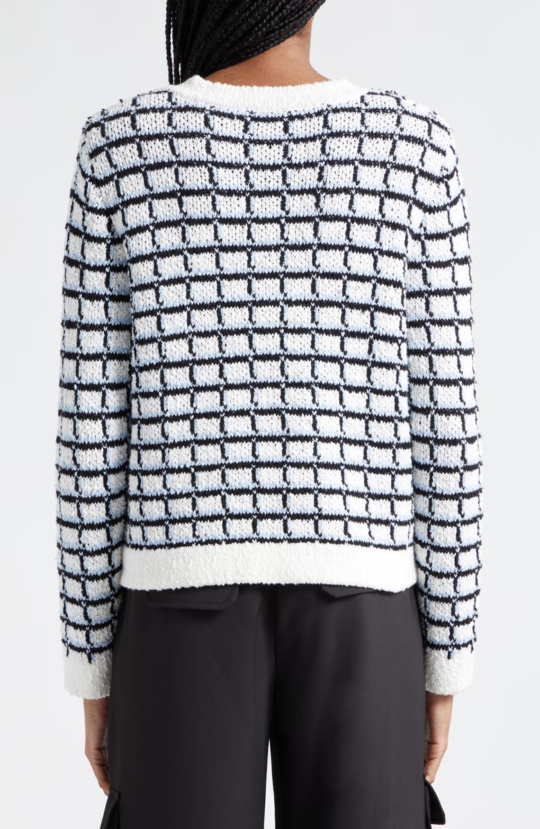 Veronica Beard Lavigne Check Organic Cotton Cardigan, Alternate, color, 