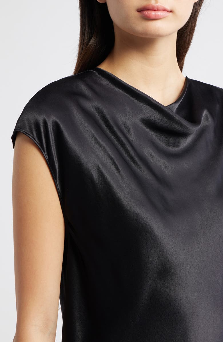 Rails Loretta Bias Cut Satin Top, Alternate, color, Black