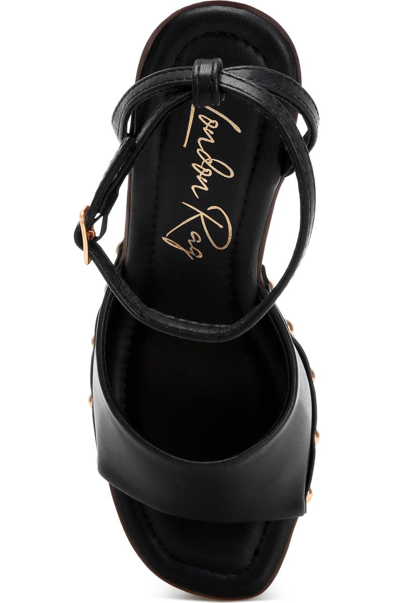 LONDON RAG Colada Ankle Strap Studded Wedge Sandal, Alternate, color,