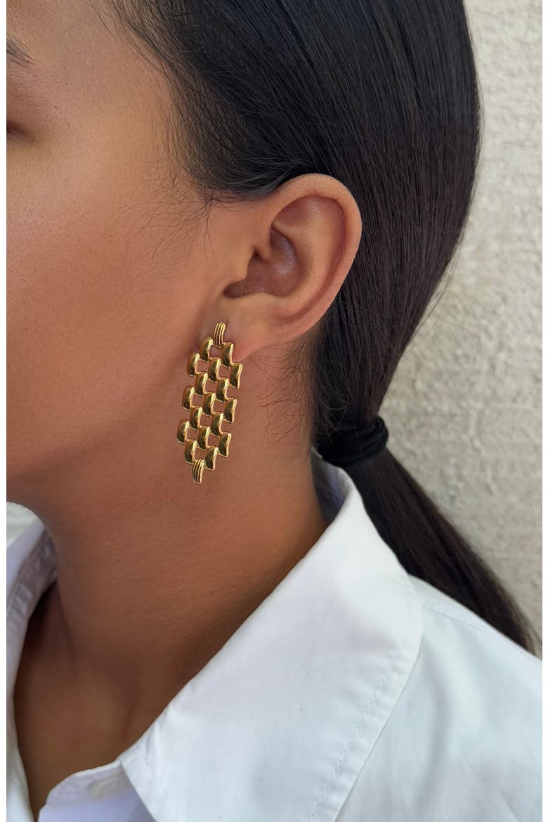 Tarnish Resistant Chandelier Earrings, Alternate, color, GOLD