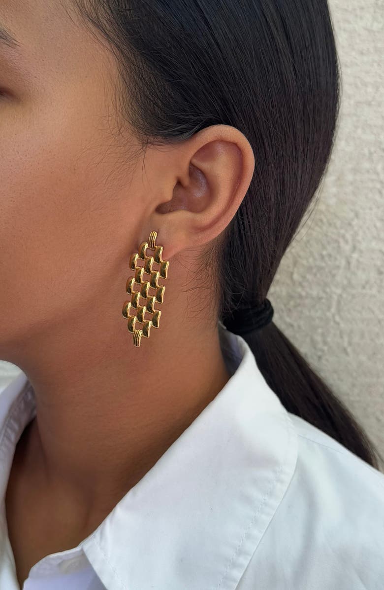 Adornia Tarnish Resistant Chandelier Earrings, Alternate, color, Gold