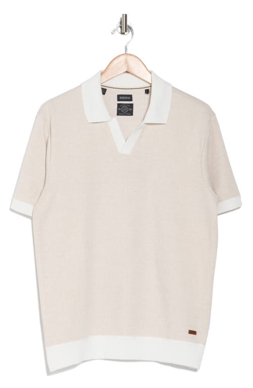 Buffalo Jeans Weesley Knit Polo In Jute Combo