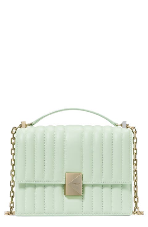 deco quilted leather convertible crossbody bag