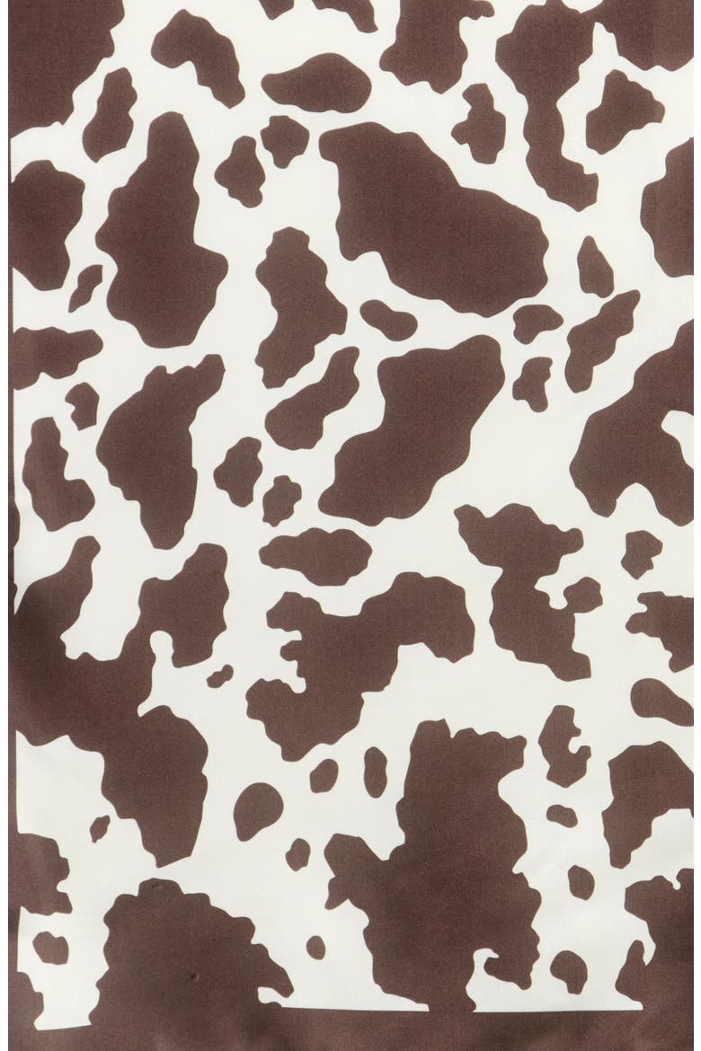Cow Print Square Scarf, Alternate, color, CHOCOLATE