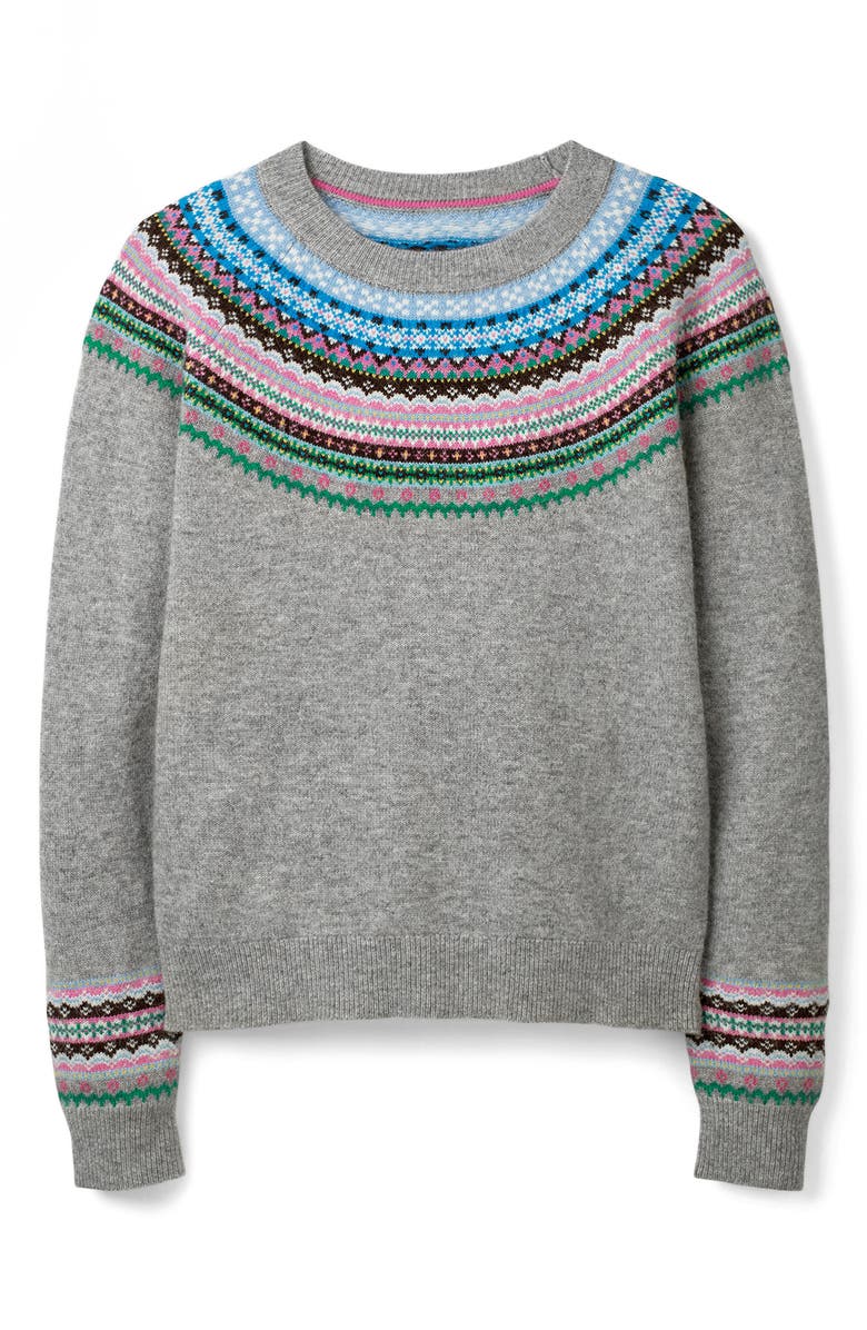 Boden Aberdeen Fair Isle Crewneck Sweater, Alternate, color,