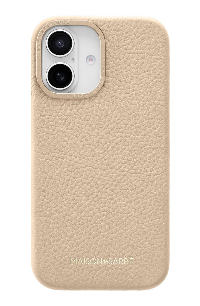 MAISON de SABRÉ Leather Phone Case, Main, color, Saharan Nude