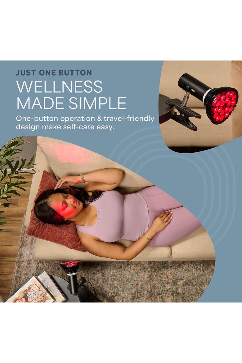 InfraGlow Near Infrared & Red Light Therapy Lamp Near Infrared Bulb, Alternate, color, Black