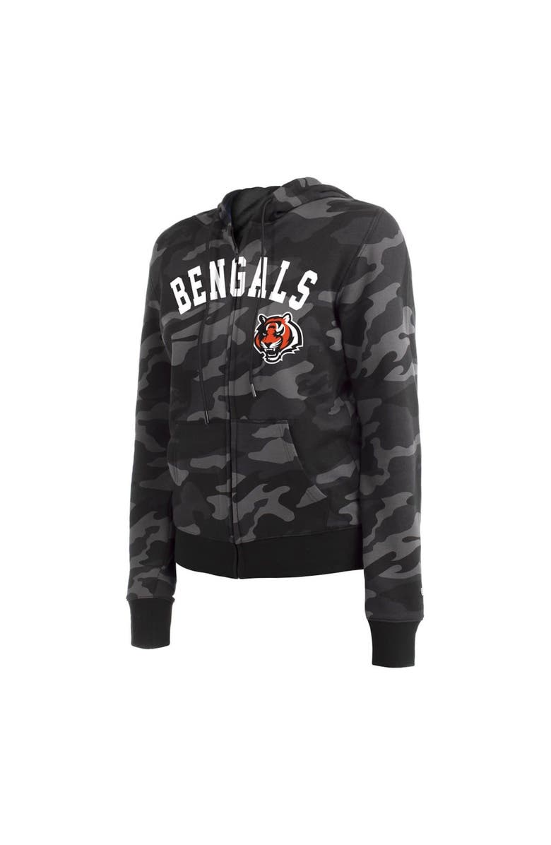 New Era Women's New Era  Black Cincinnati Bengals Camo Full-Zip Hoodie, Alternate, color, 