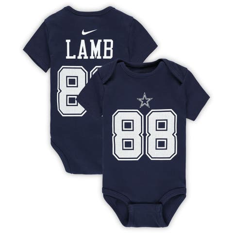 Newborn & Infant Nike CeeDee Lamb Navy Dallas Cowboys Player Name & Number Bodysuit