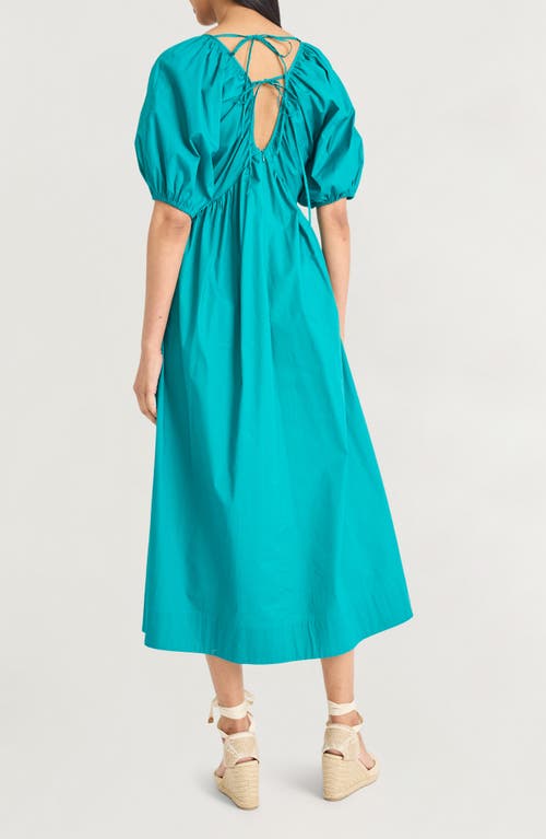 The Good Journey Puff Sleeve Midi Dress