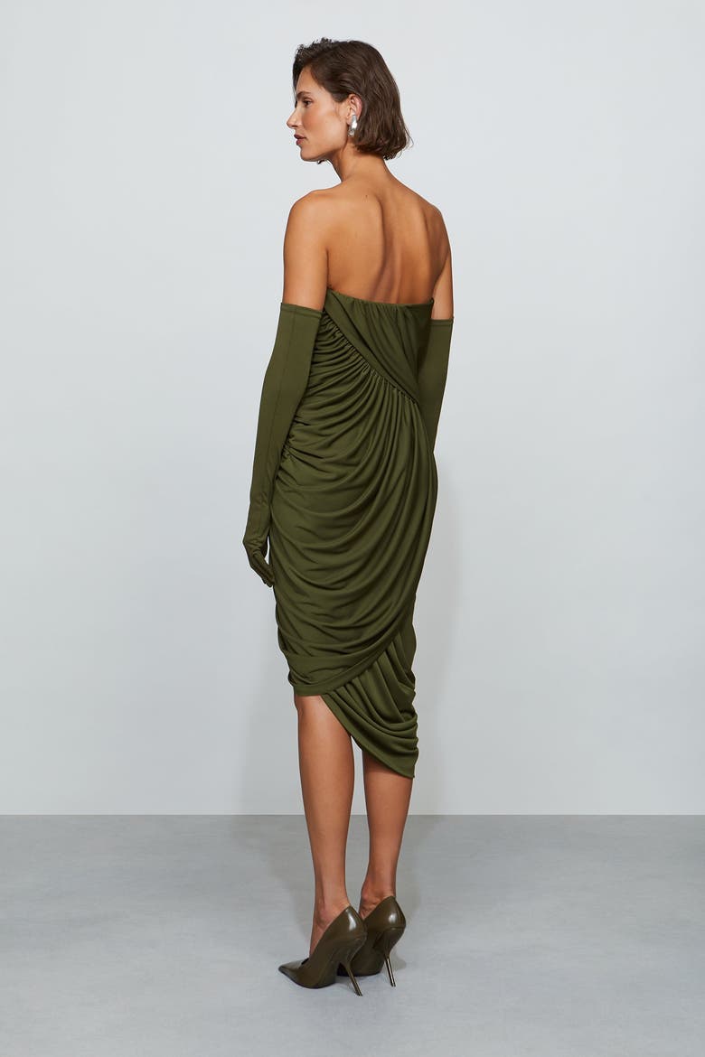 Spencer Midi Dress, Alternate, color, Moss