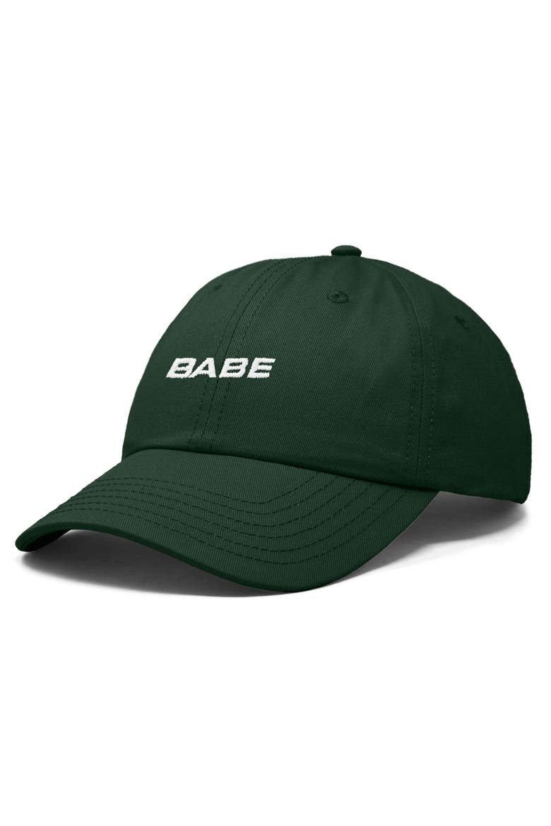Babe Embroidered Cap, Alternate, color, Dark Green