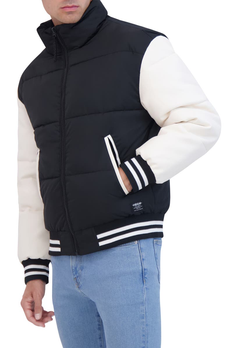 Hudson Jeans Varsity Puffer Jacket, Alternate, color,