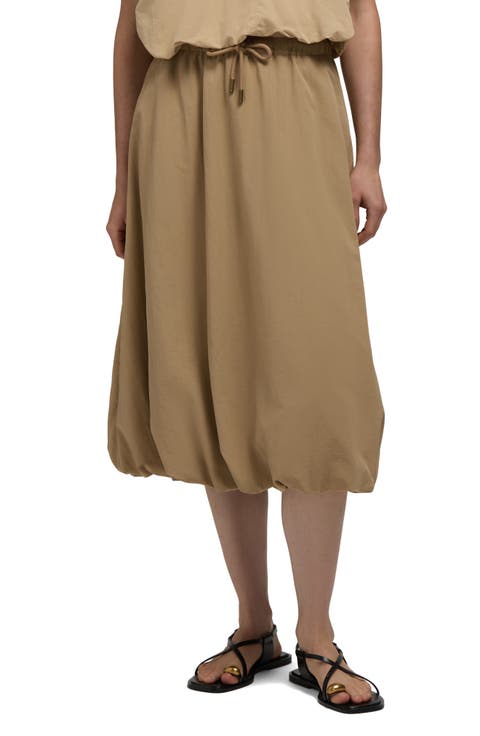 Bubble Hem Midi Skirt
