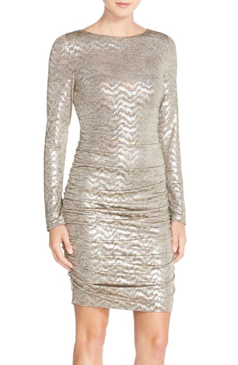 Metallic Jersey Body-Con Dress
