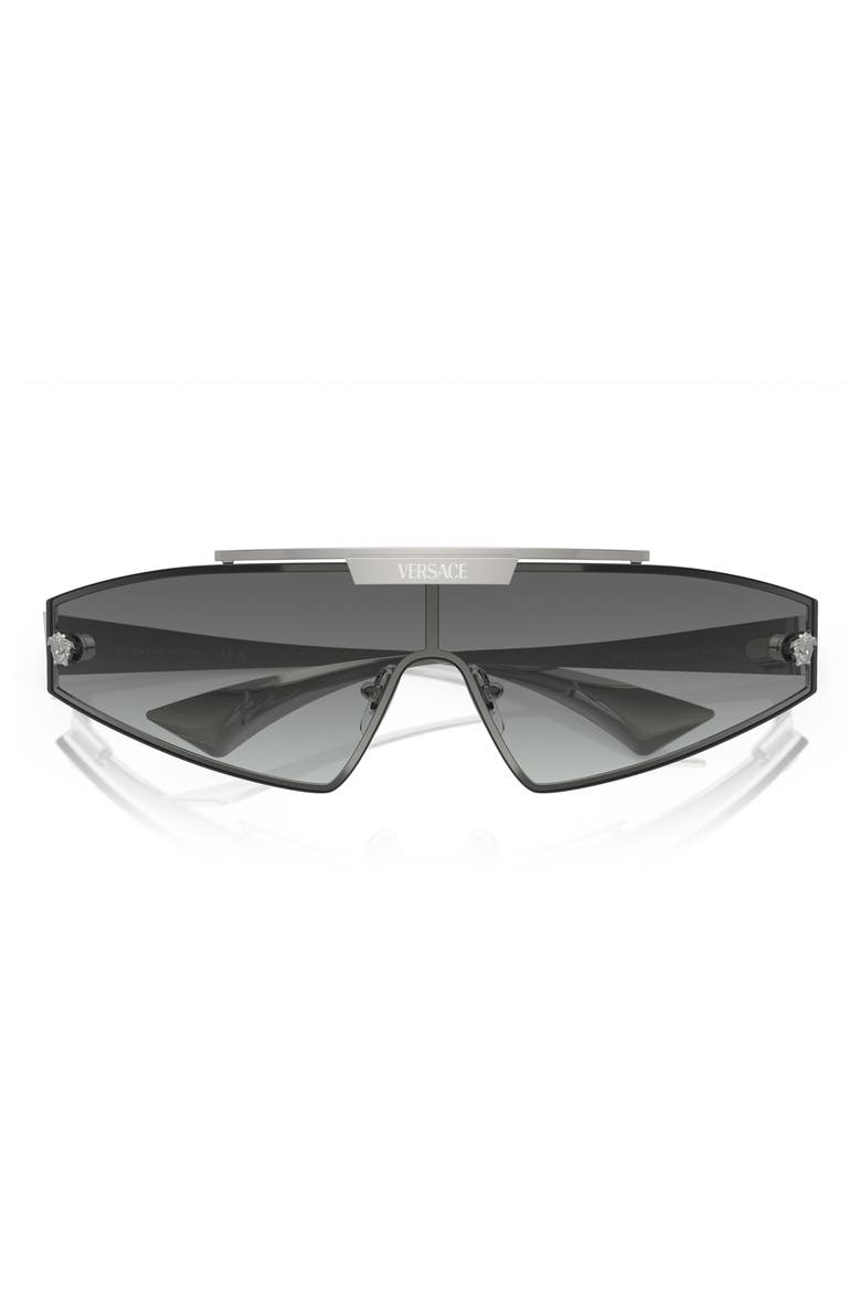 Medusa Horizon 144mm Shield Sunglasses, Alternate, color, SILVER