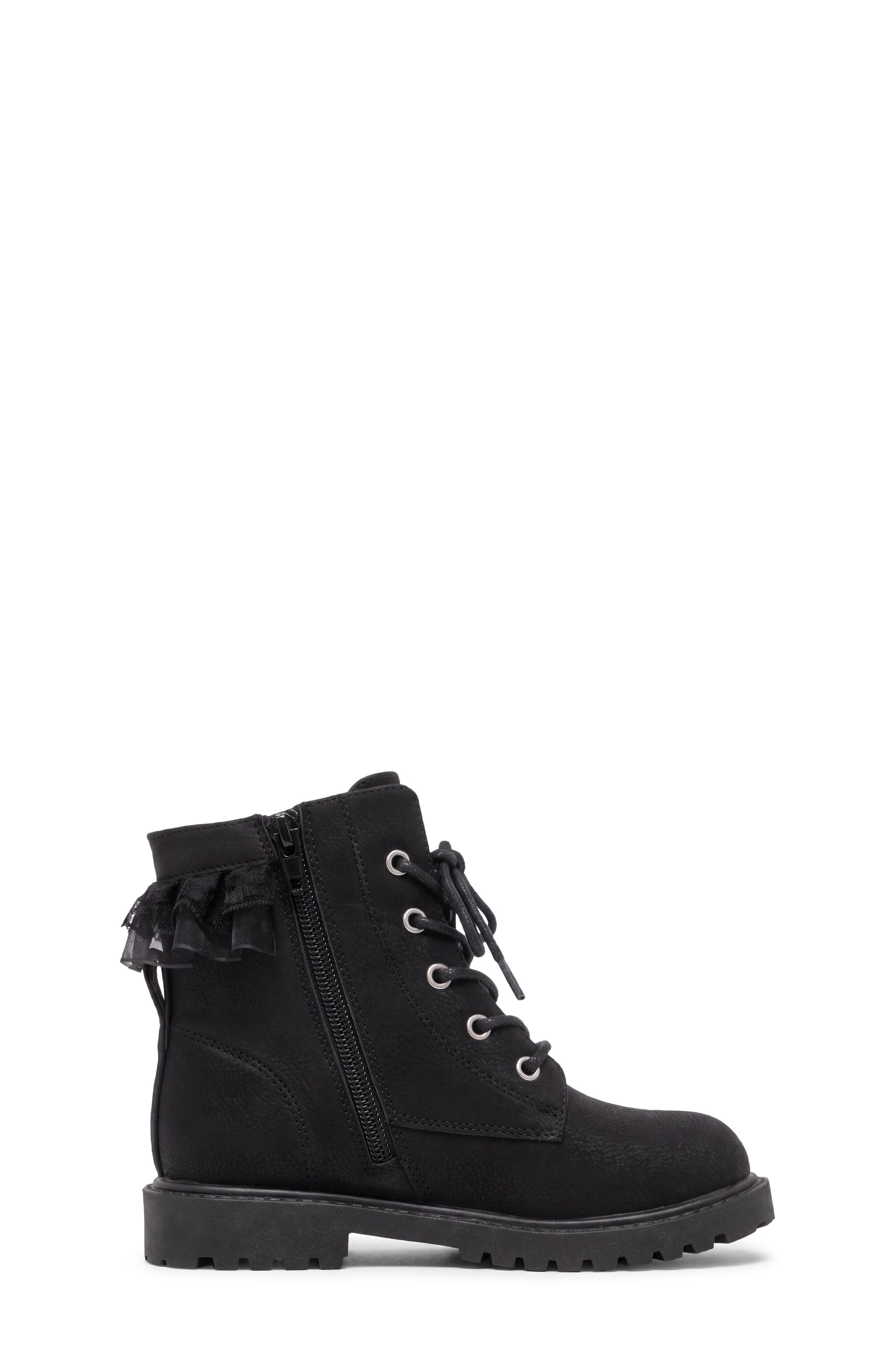 Kids' Sumry Faux Leather Boot, Alternate, color, BLACK