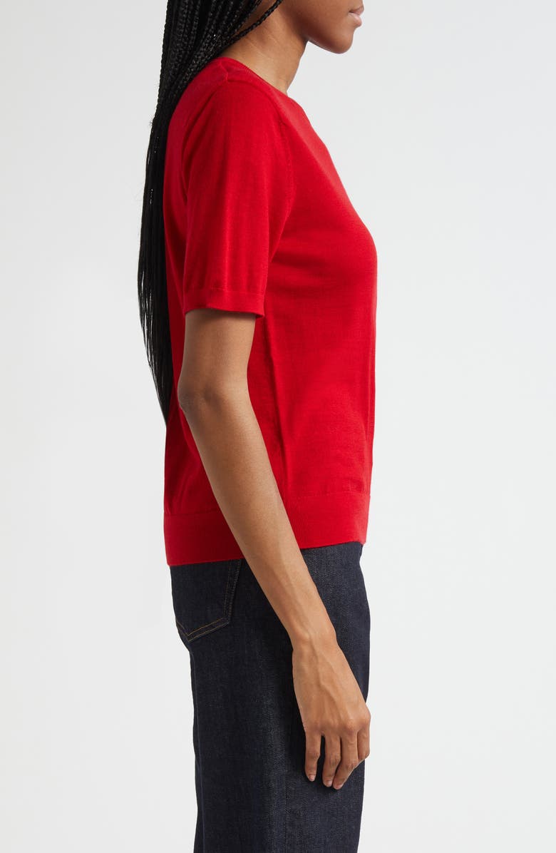 Sporty & Rich Vendome Merino Wool Sweater, Alternate, color, Dark Red