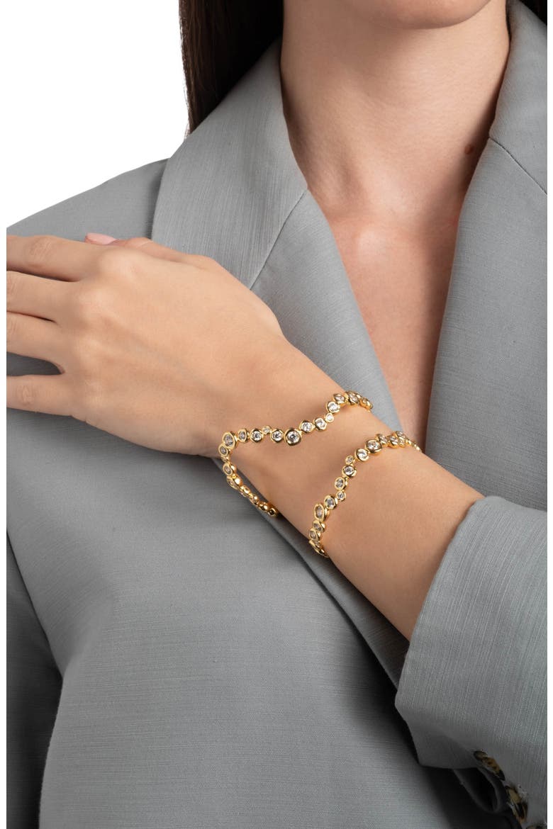 Asterales Open Wave Cuff Bracelet, Alternate, color, STONES