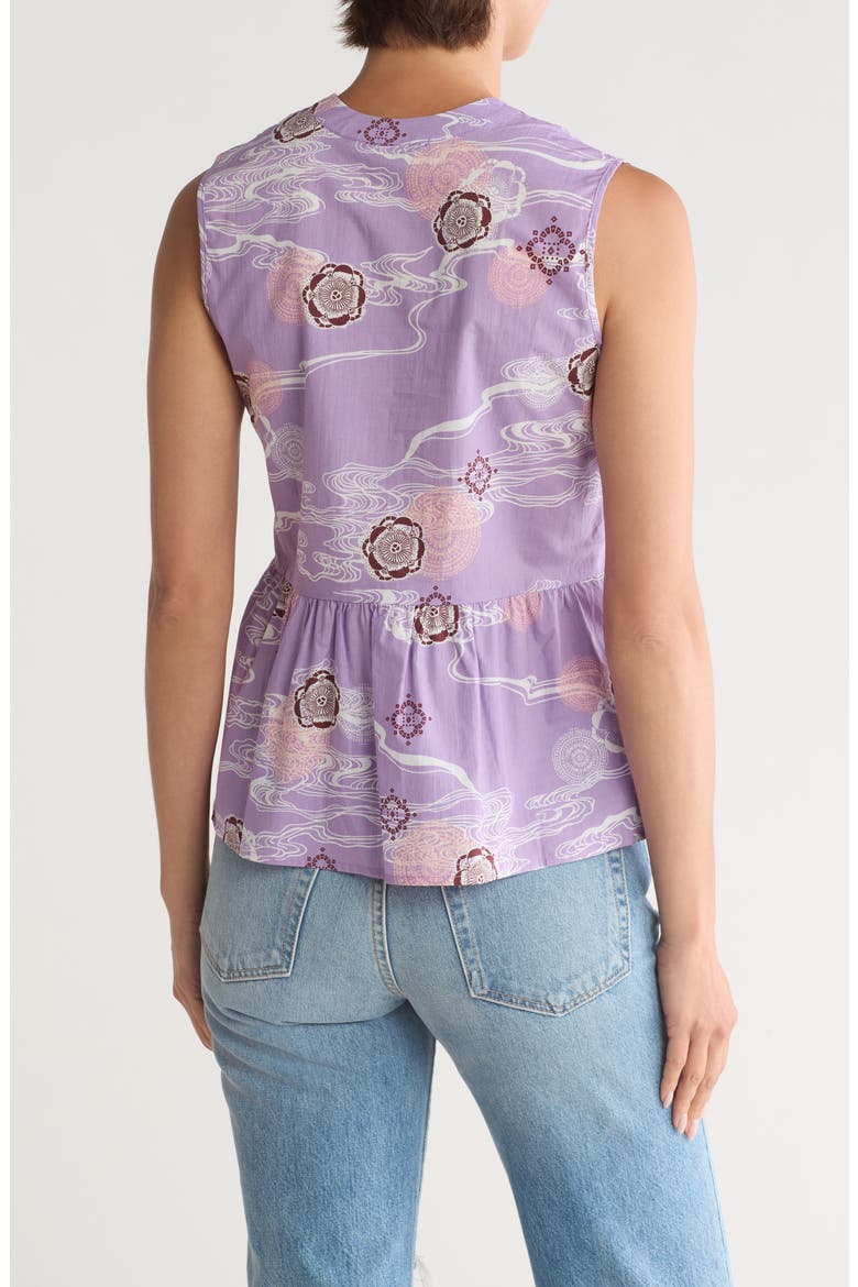 Saraphina Sleeveless Poplin Top, Alternate, color, FLOWER RIPPLES