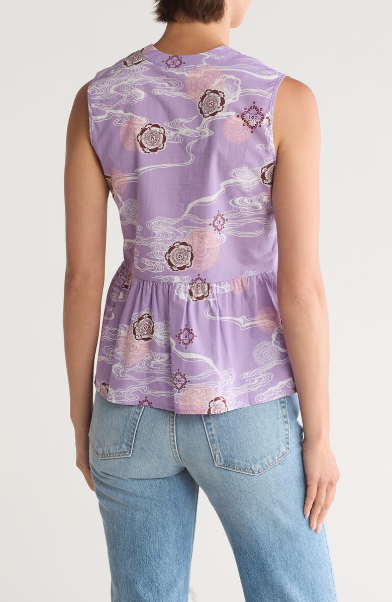 Tart Saraphina Sleeveless Poplin Top, Alternate, color, Flower Ripples