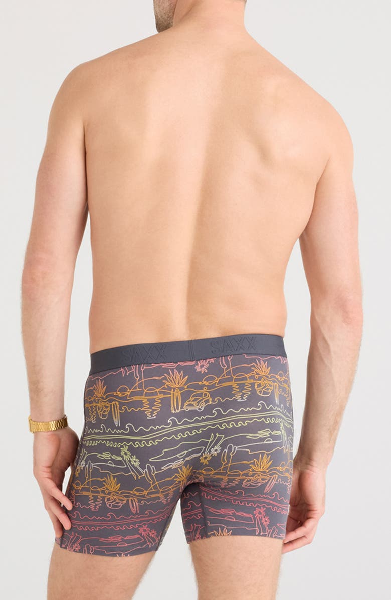 SAXX Ultra Super Soft Boxer Briefs, Alternate, color, Summer Roadtrip-Ebony