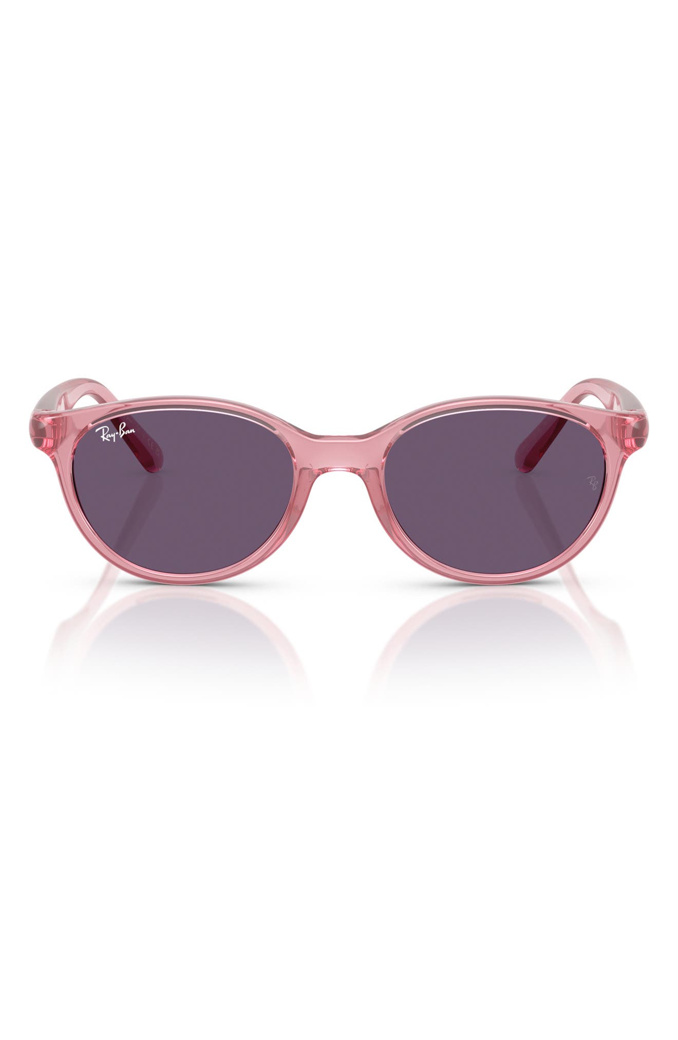 Ray-Ban Kids' 45mm Oval Sunglasses in Transition Pink 