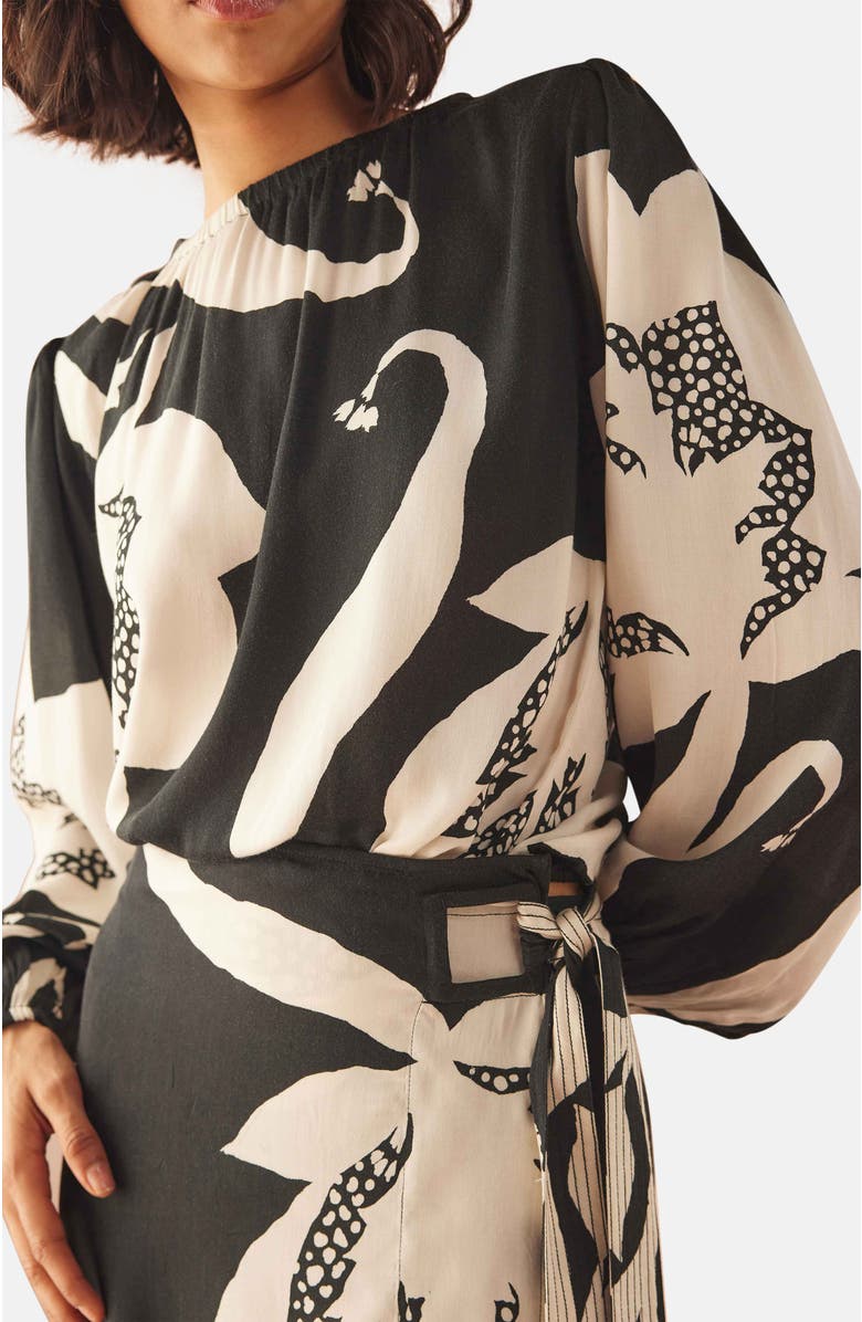 Omika Ayla Blouse, Alternate, color, Audrey Nocturne