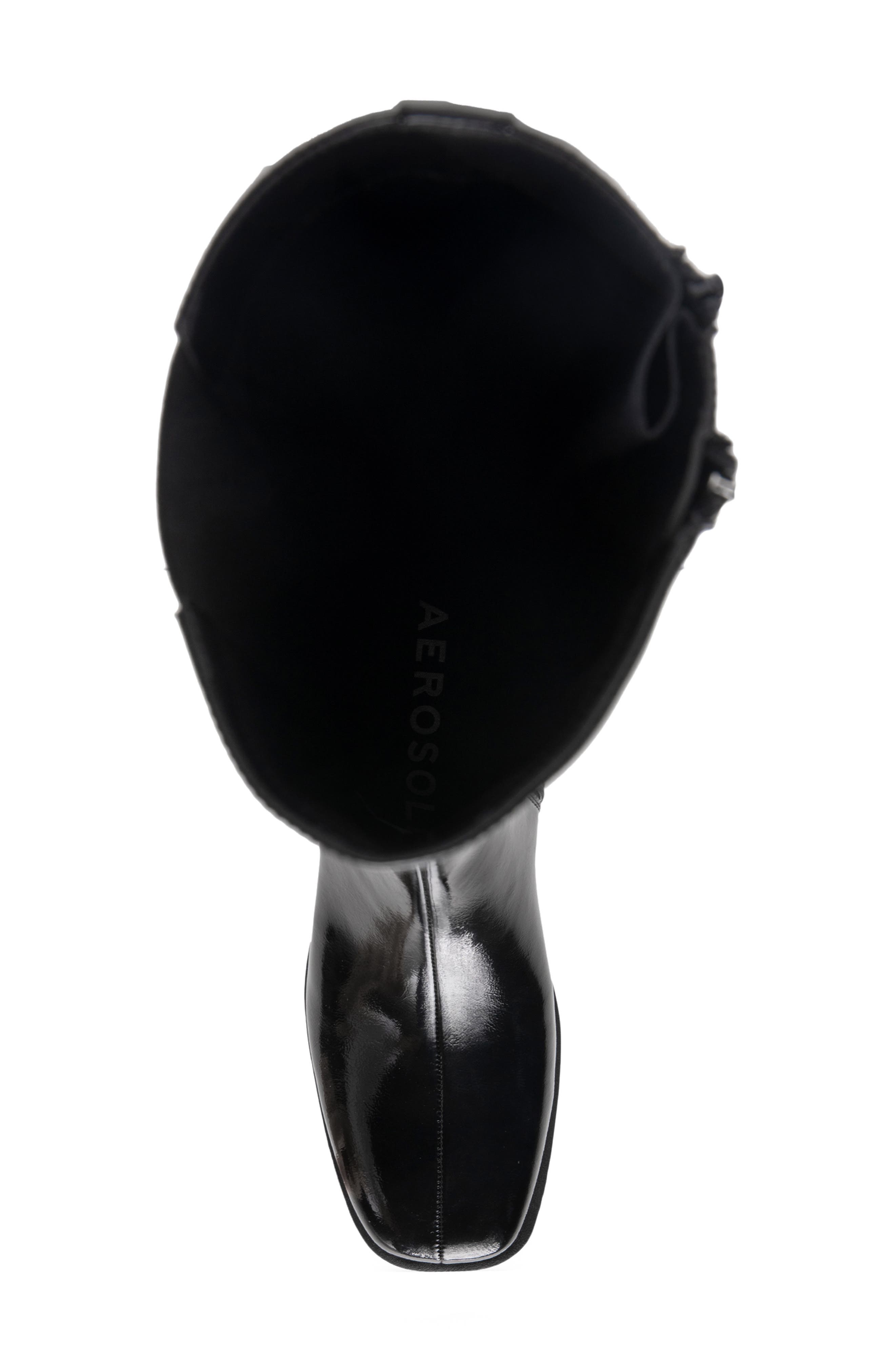 Aerosoles Daria Knee High Boot, Alternate, color, Black Patent Crinkled Faux