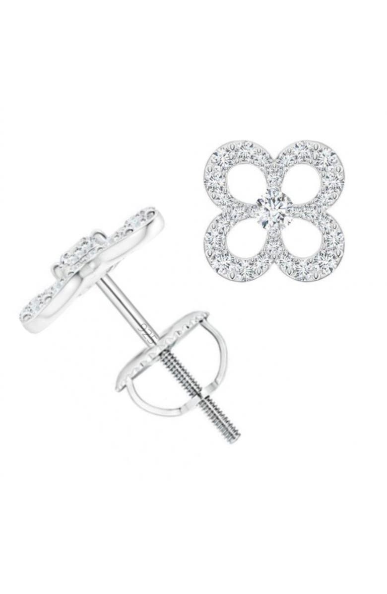 Donatello Gian Sterling Silver Pave Earrings, Main, color, Silver