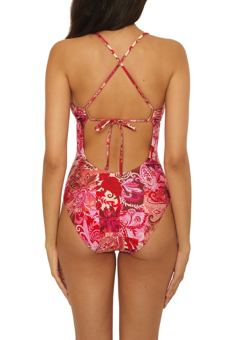Bali One-Piece Swimsuit, Alternate, color, RED MULTI