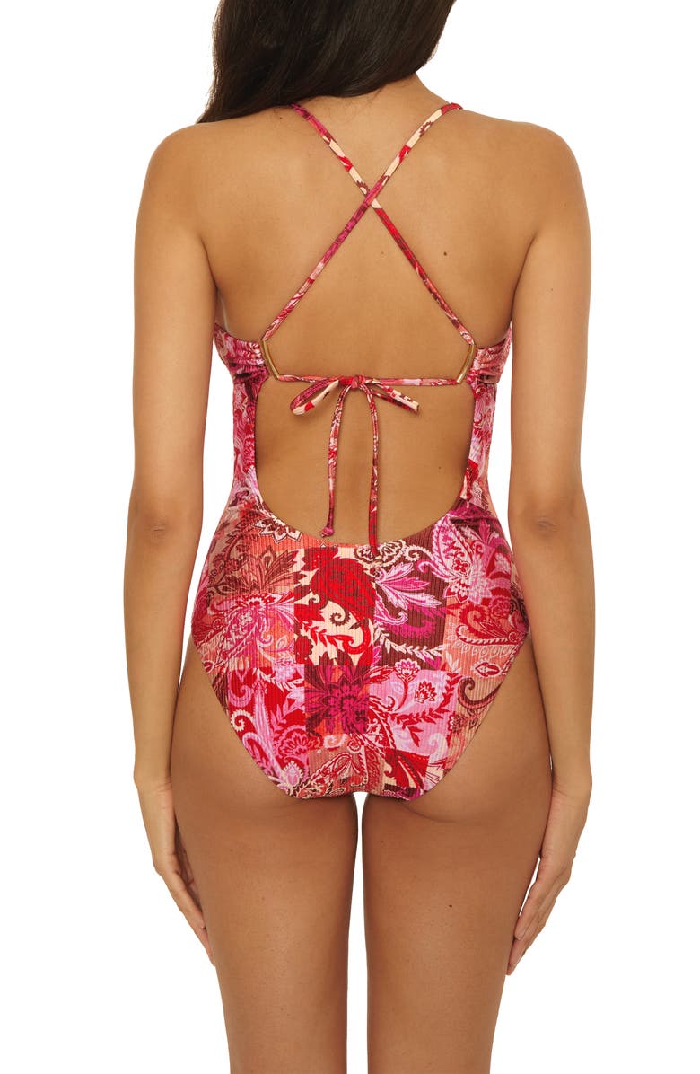 Becca Bali One-Piece Swimsuit, Alternate, color, Red Multi