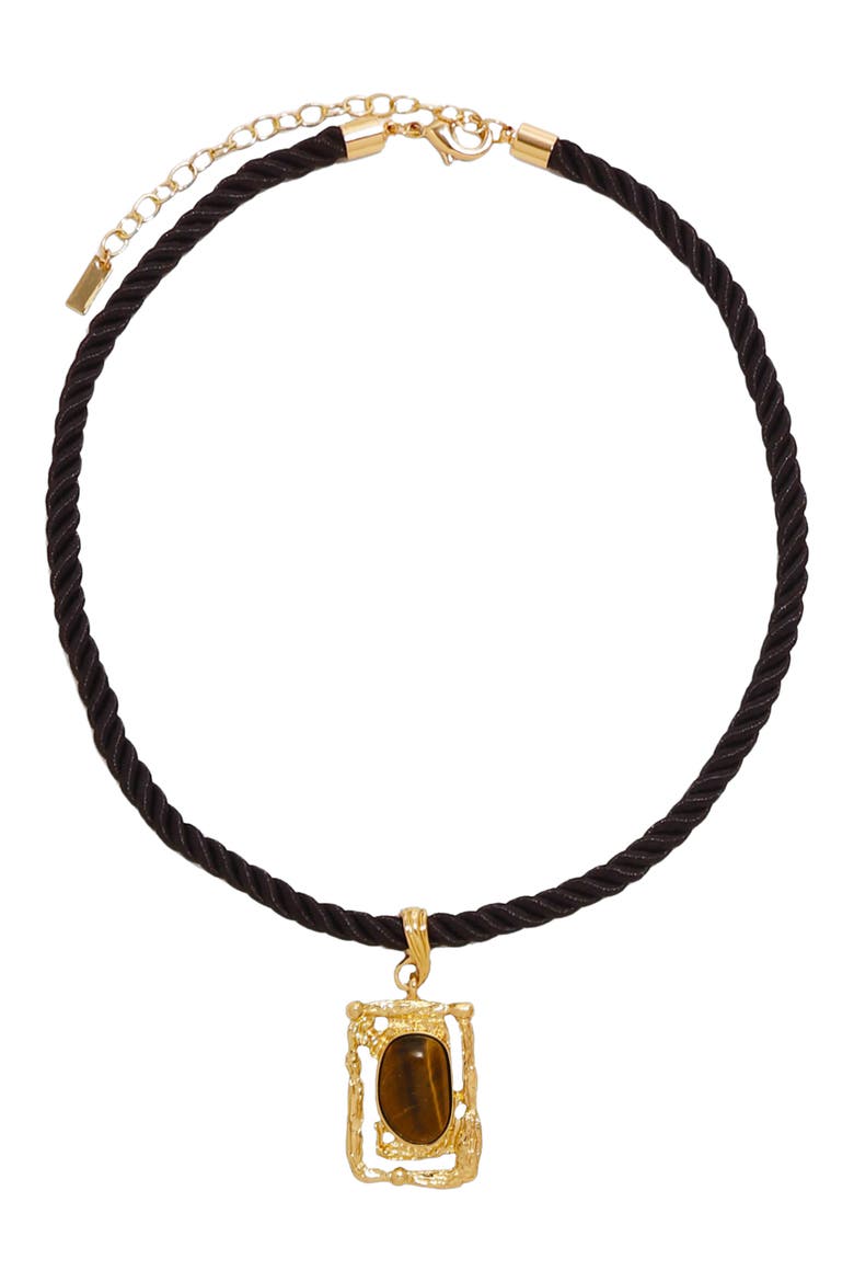 Coastal Necklace, Main, color, GOLD/ BROWN