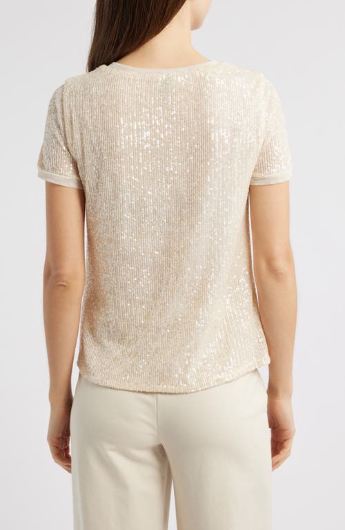 ANNE KLEIN ANNE KLEIN SEQUIN MESH TOP 