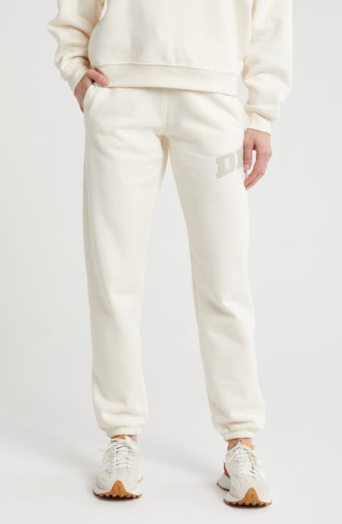 Rhinestone Arched Logo Joggers