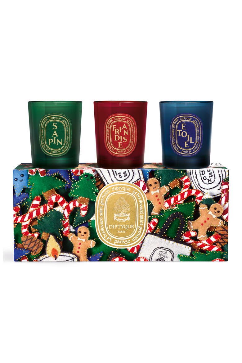 Sapin (Pine Tree), Friandise (Sweet Treat) and Étoile (Star) Candle Gift Set (Limited Edition), Main, color, NO COLOR