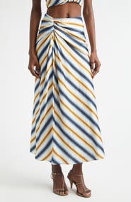 A.L.C. Diagonal Stripe Maxi Skirt