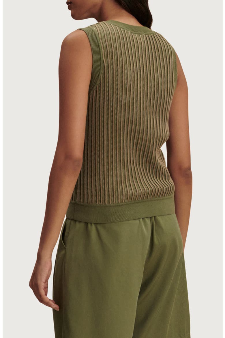 Aldcroft Rib Knit Cotton Tank, Alternate, color, OLIVINE
