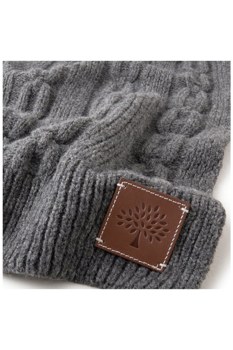 Softie Cable Knit Lambswool Scarf, Alternate, color, CHARCOAL