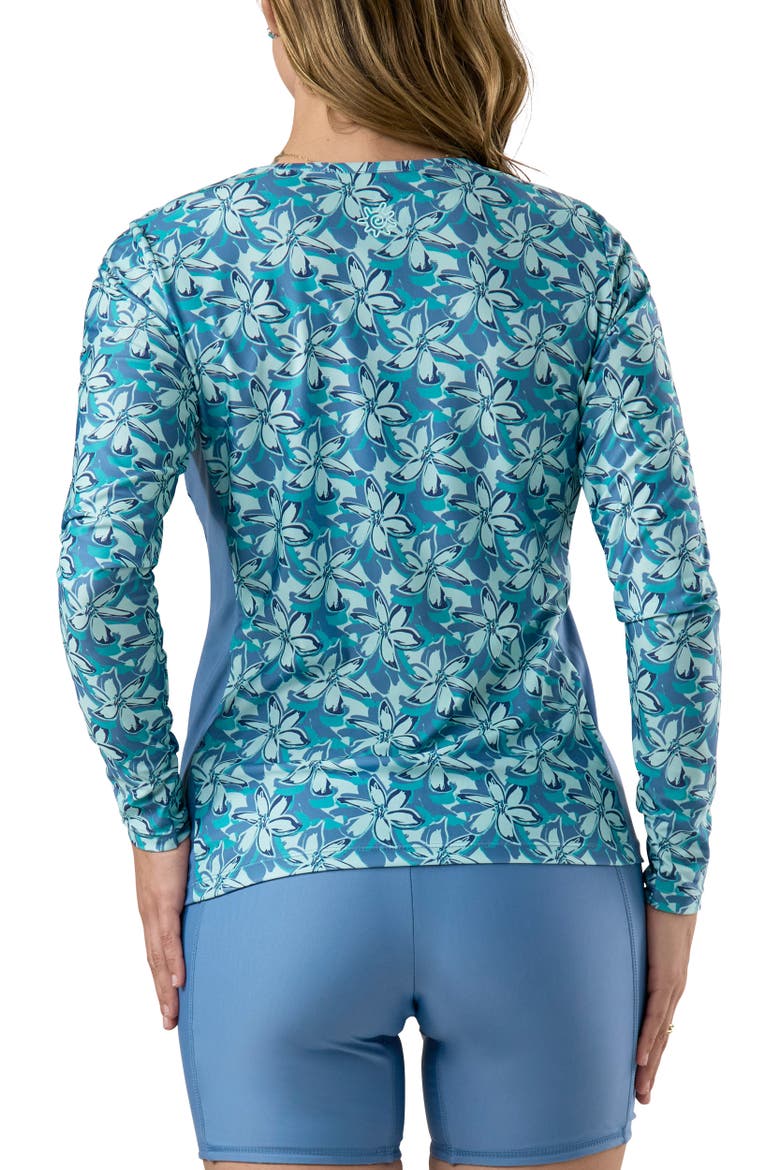 LS Crew Sun & Swim Shirt, Alternate, color, Baltic Ocean Lily