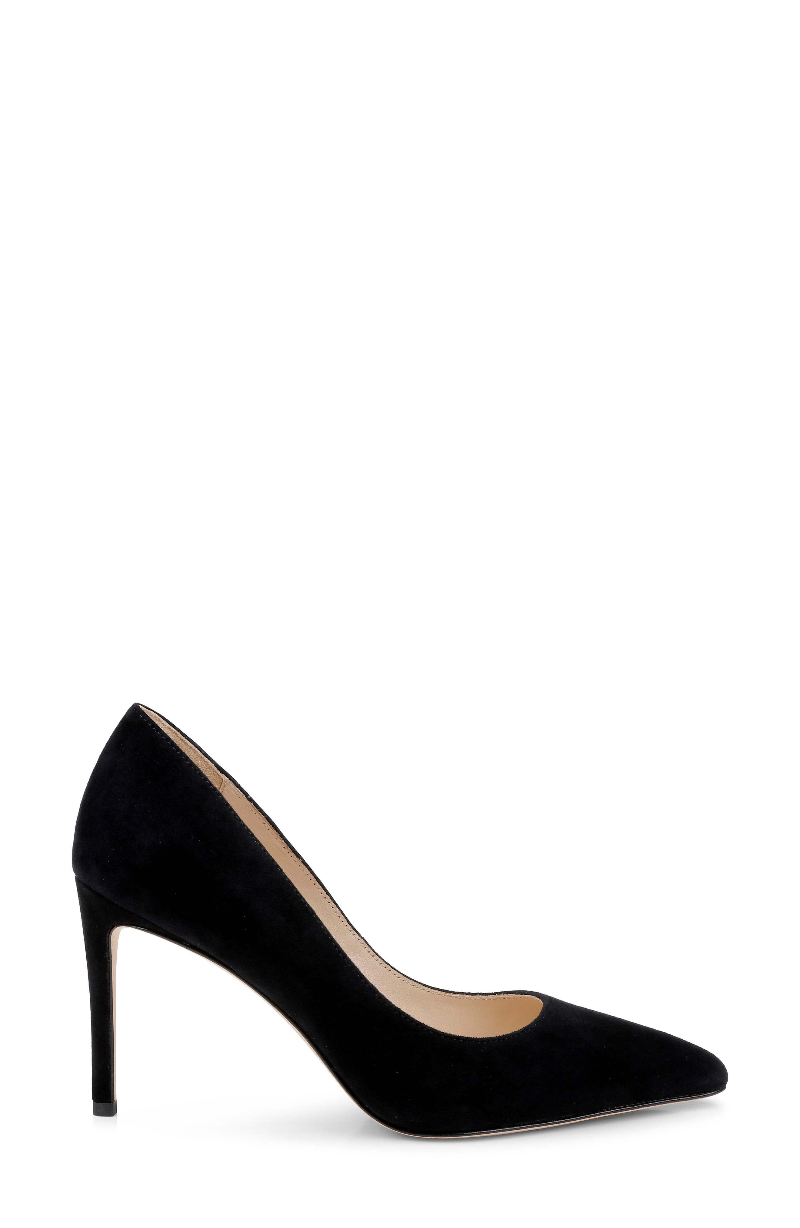 L'AGENCE Maelle Pointed Toe Pump, Alternate, color, Black Suede