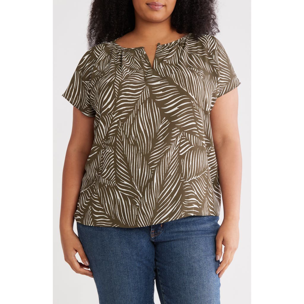 Nordstrom Rack Gathered Crewneck Short Sleeve Top