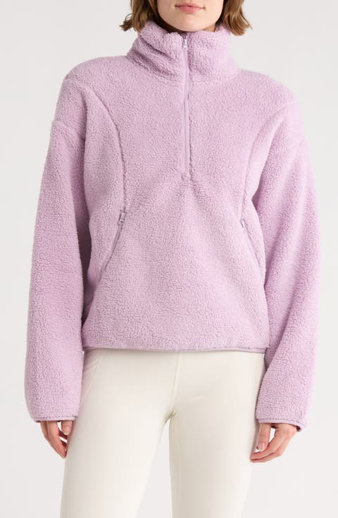 Faux Shearling Half Zip Pullover