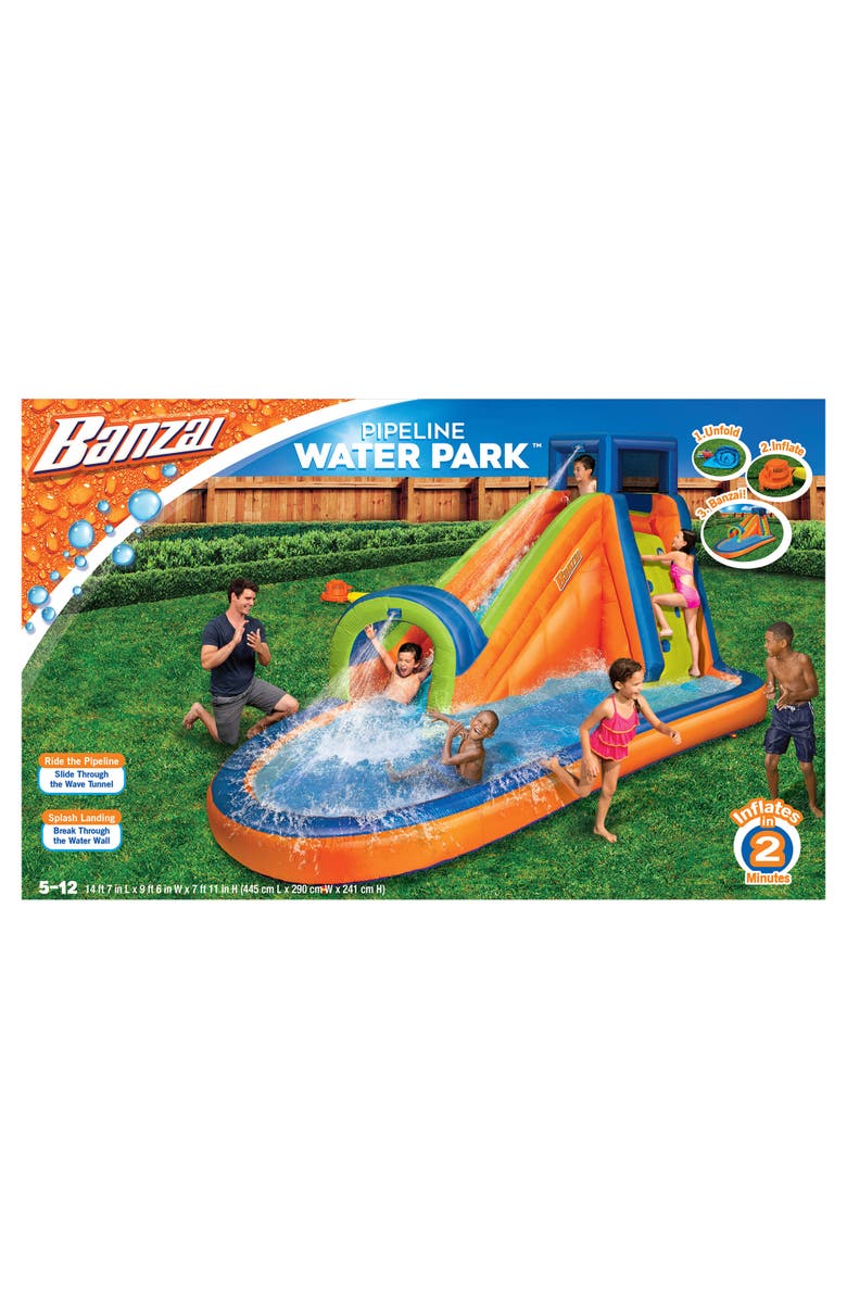 Banzai Pipeline Inflatable Water Park and Splash Slide, Alternate, color,