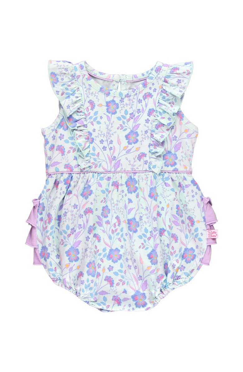 RuffleButts Baby Toddler Knit Sleeveless Waterfall Romper, Main, color, 