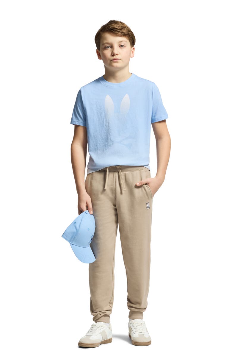 Psycho Bunny Kids' Corinda Pima Cotton Graphic T-Shirt, Alternate, color, Serenity