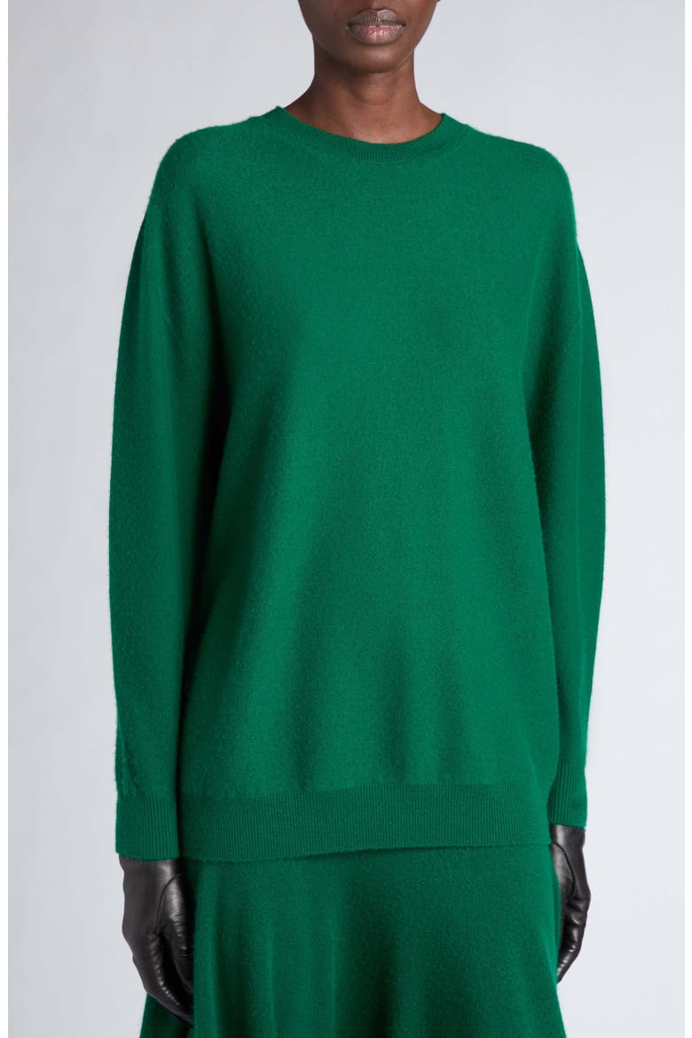 Seamless Crewneck Cashmere Sweater, Alternate, color, FORMAL GARDEN